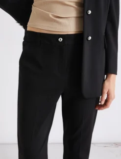 Pantalone chino in jersey - NERO