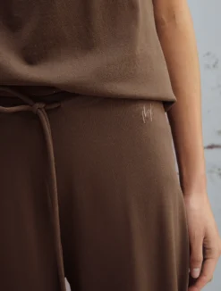 Pantalone con coulisse - MARRONE