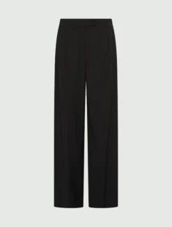 Pantalone con pince in pura lana - NERO