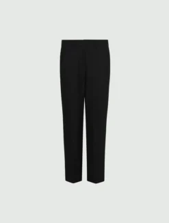 Pantalone cropped in tela stretch - NERO