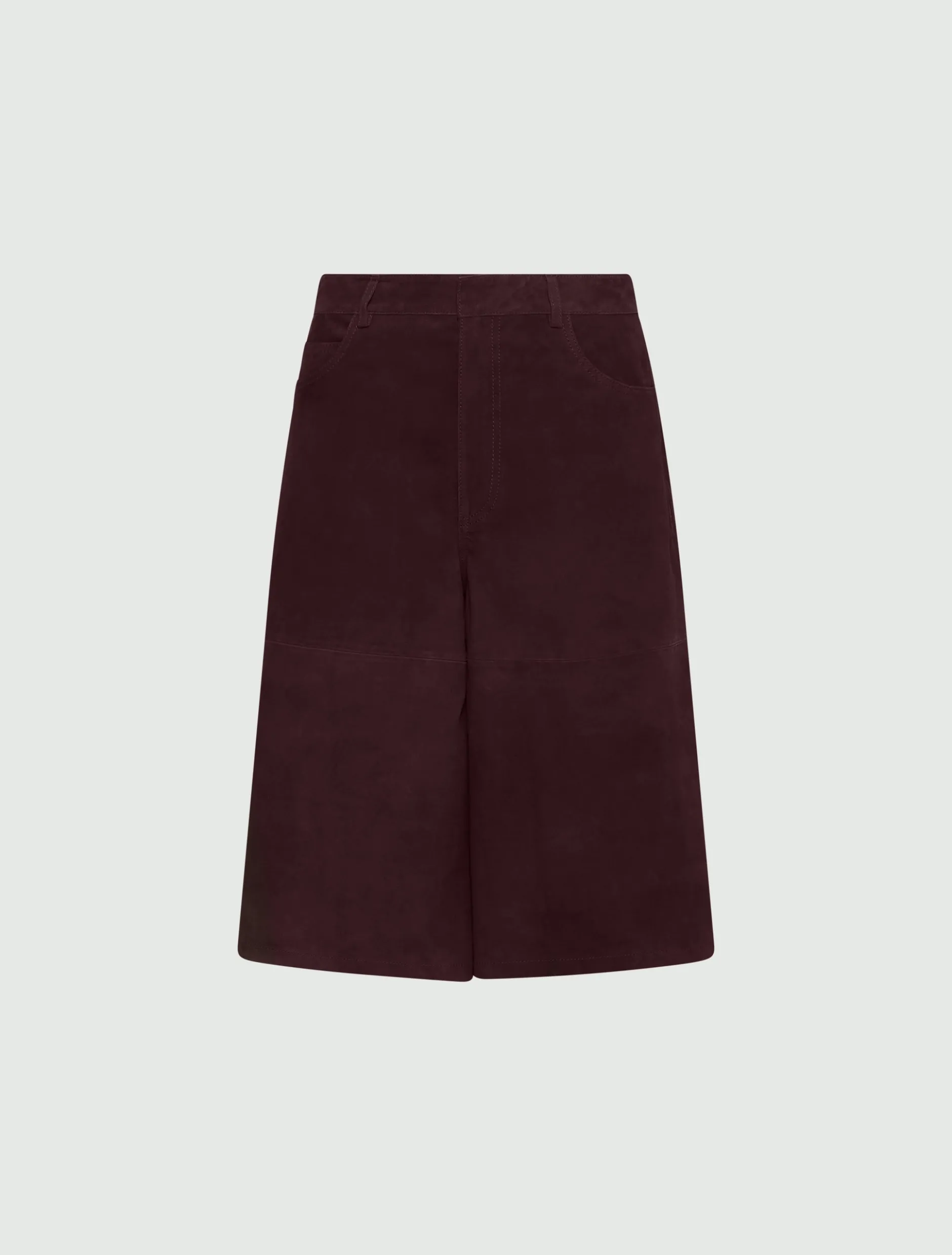 Pantalone culotte in camoscio - BORDEAUX