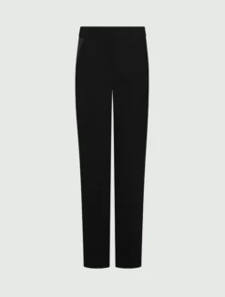 Pantalone dritto in envers satin - NERO