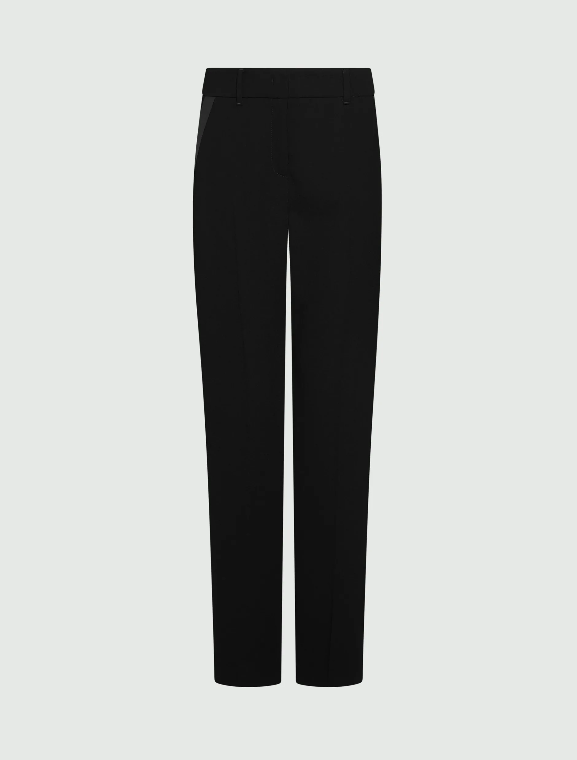 Pantalone dritto in envers satin - NERO