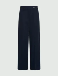 Pantalone dritto in gabardina - BLU