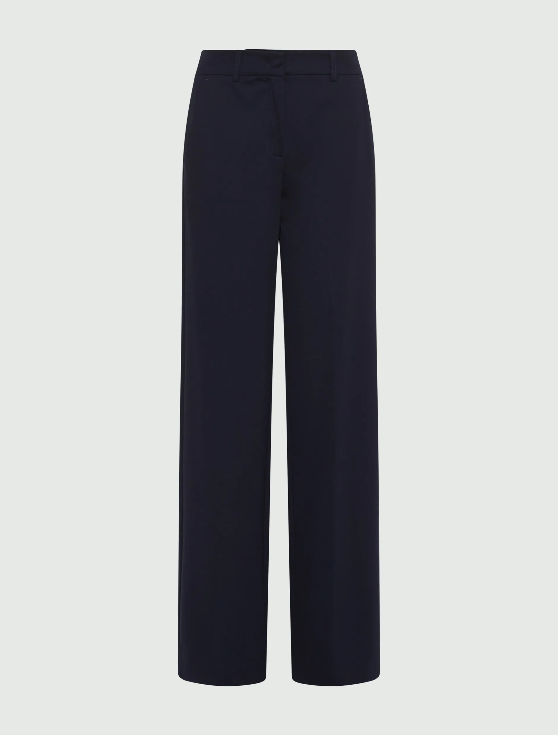 Pantalone dritto in jersey - BLU