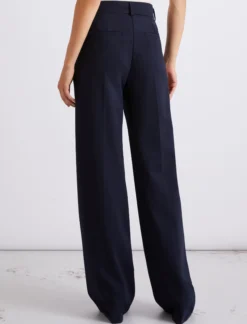 Pantalone dritto in jersey - BLU