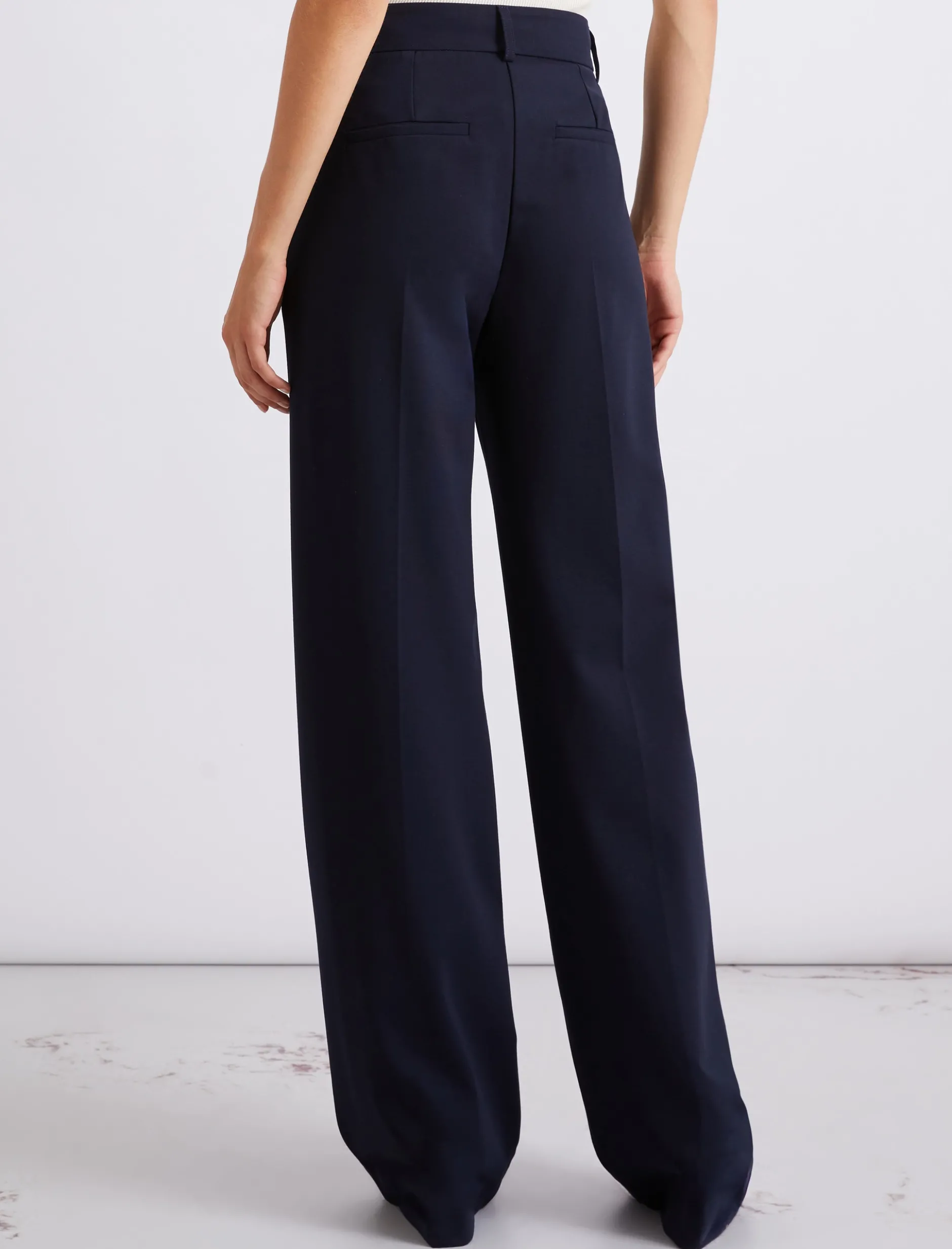 Pantalone dritto in jersey - BLU