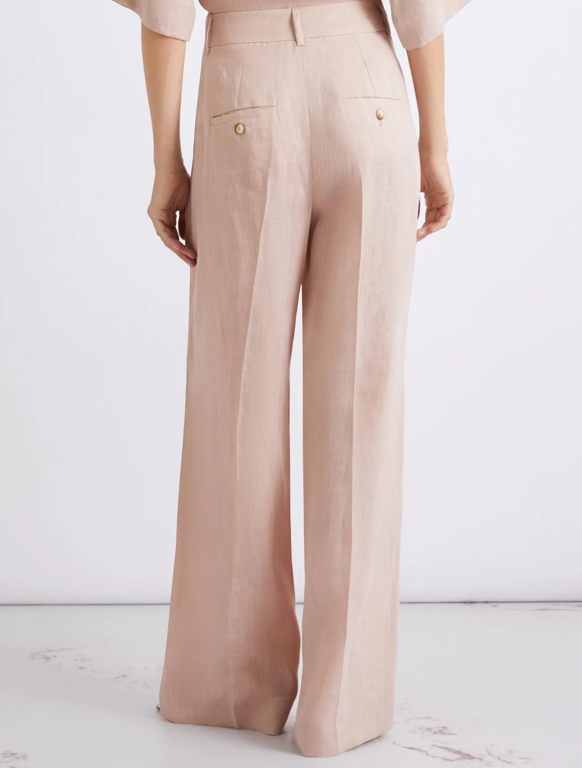 Pantalone dritto in lino - CIPRIA
