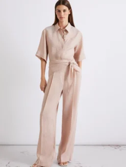 Pantalone dritto in lino - CIPRIA