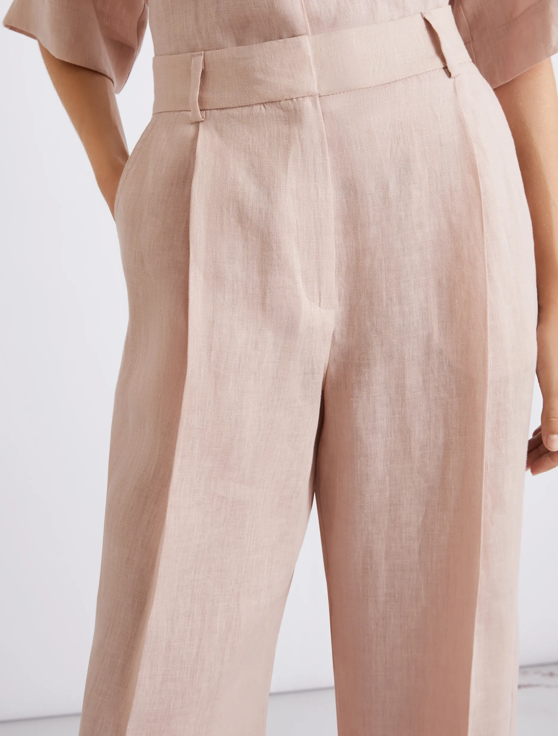 Pantalone dritto in lino - CIPRIA