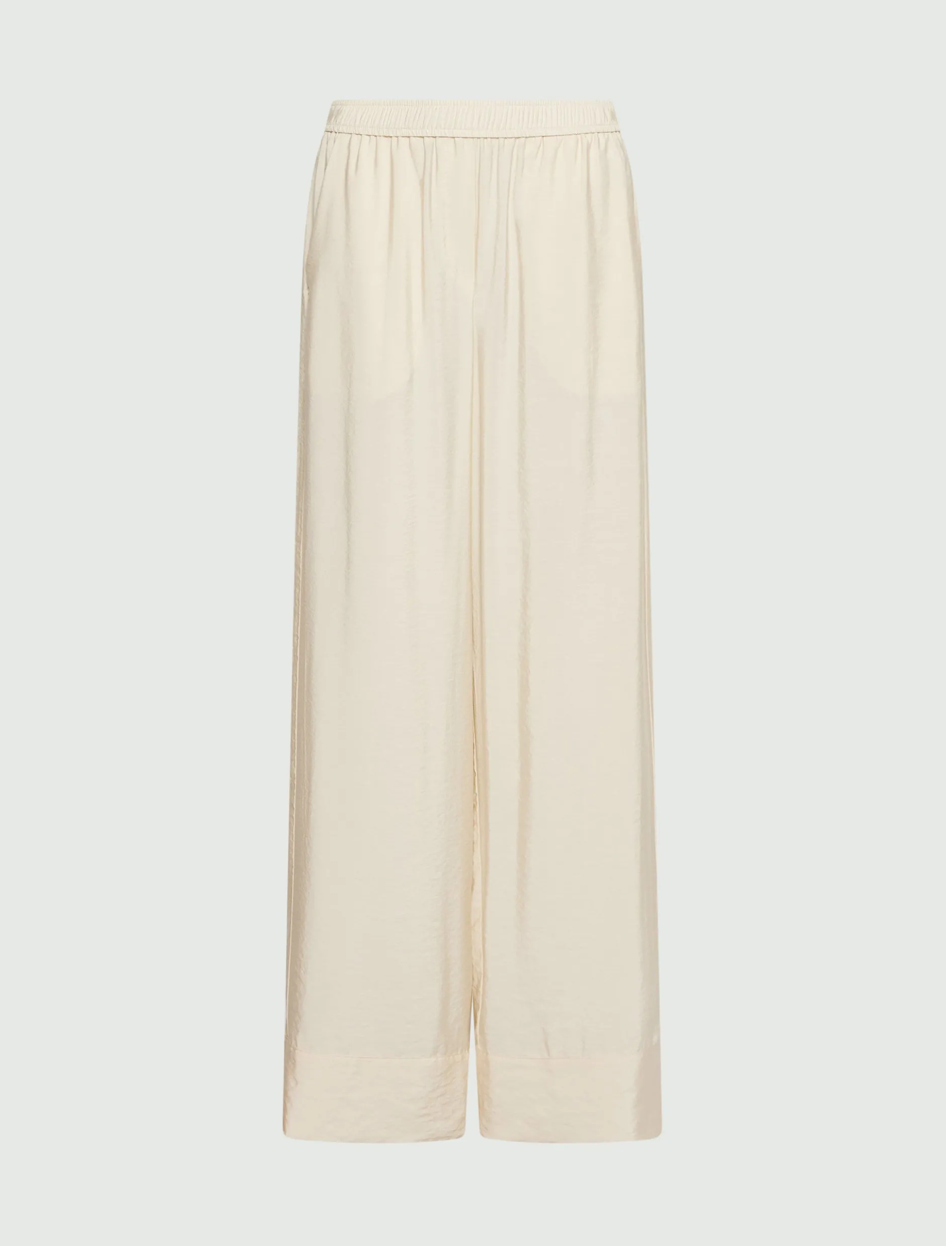 Pantalone dritto in misto viscosa - PANNA