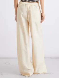 Pantalone dritto in misto viscosa - PANNA