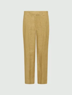 Pantalone flare in lino - KAKI