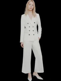 Pantalone in envers satin - BIANCO LANA