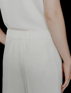 Pantalone in envers satin - BIANCO LANA