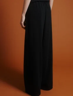 Pantalone in envers satin - NERO