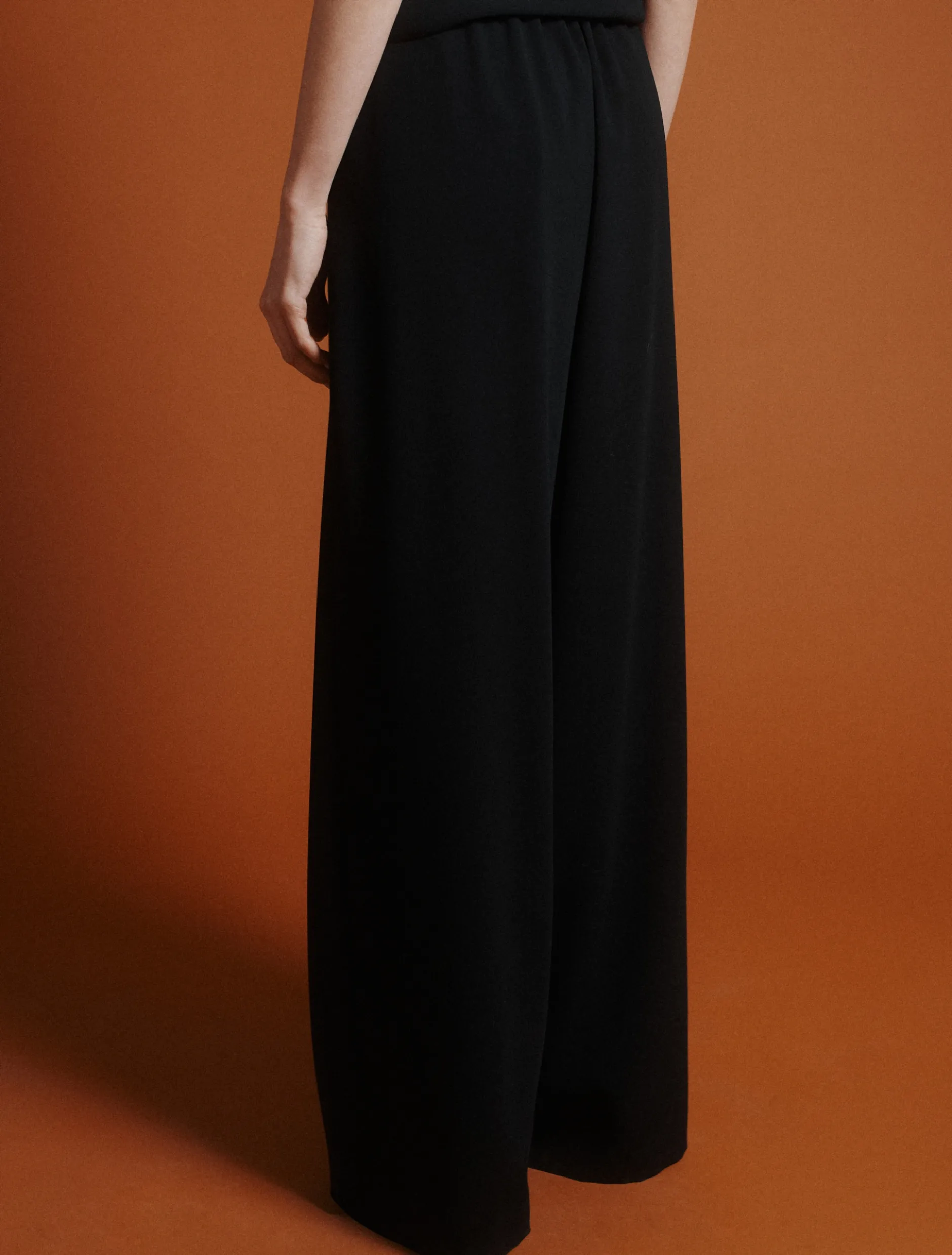 Pantalone in envers satin - NERO
