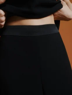 Pantalone in envers satin - NERO