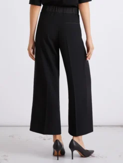 Pantalone in envers satin - NERO