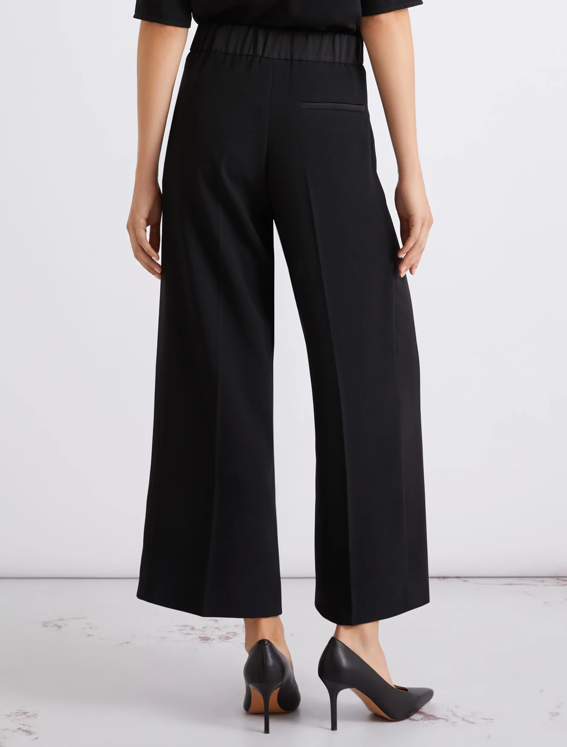 Pantalone in envers satin - NERO