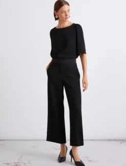 Pantalone in envers satin - NERO