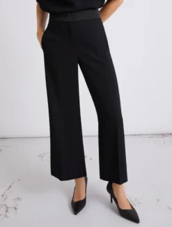 Pantalone in envers satin - NERO