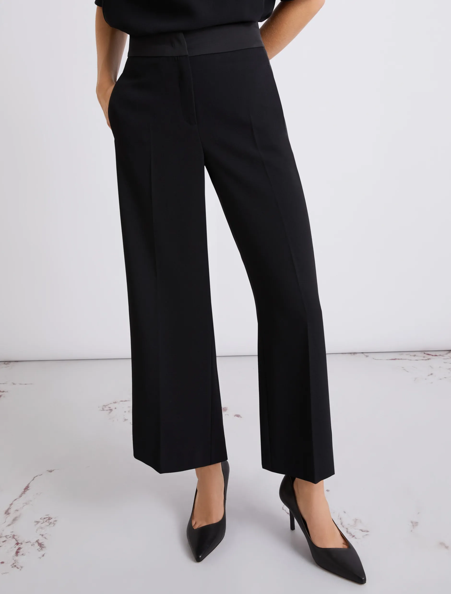 Pantalone in envers satin - NERO