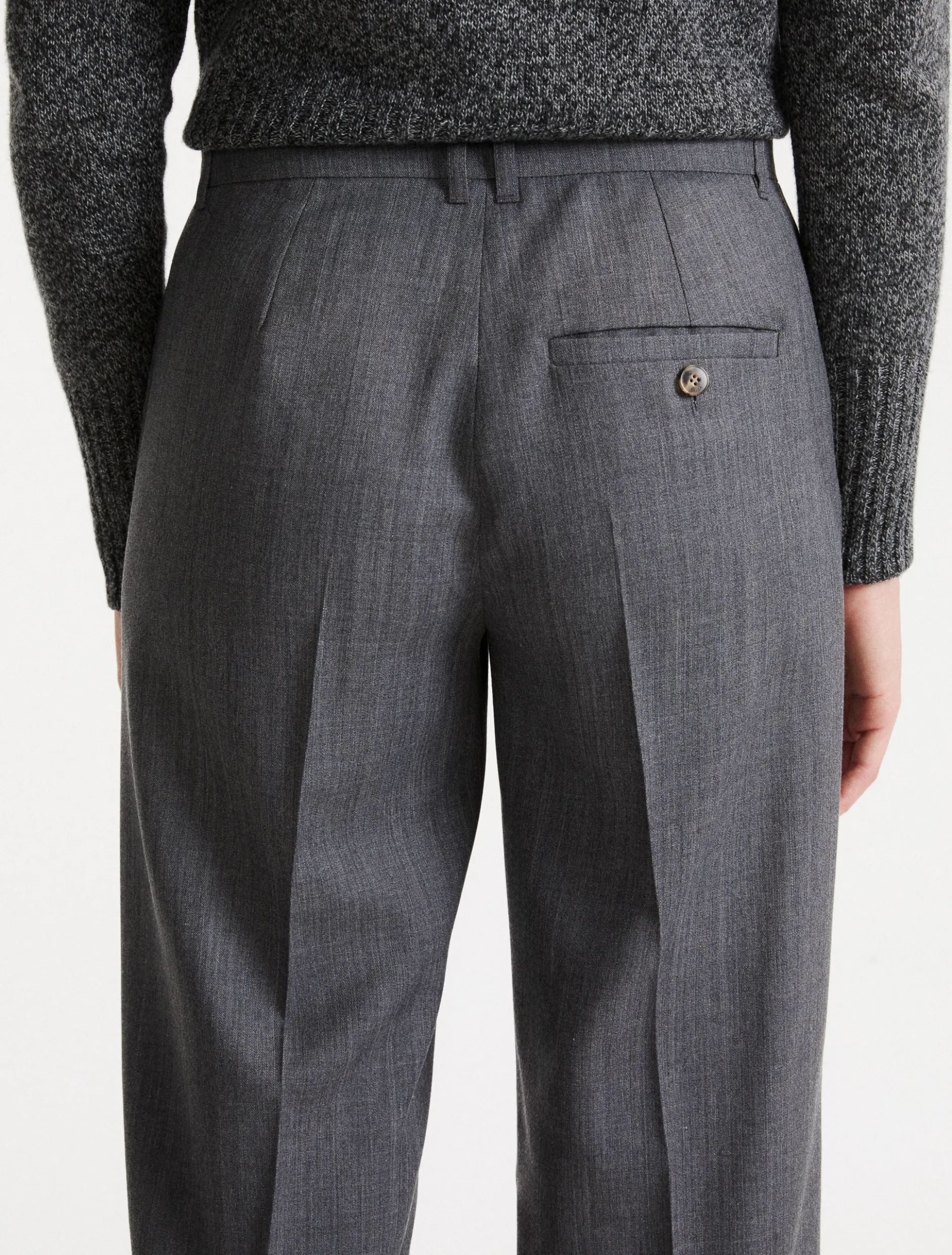 Pantalone in gabardina - GRIGIO MELANGE
