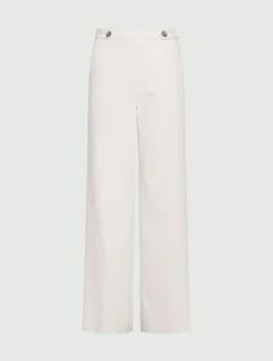 Pantalone in misto cotone stretch - BIANCO