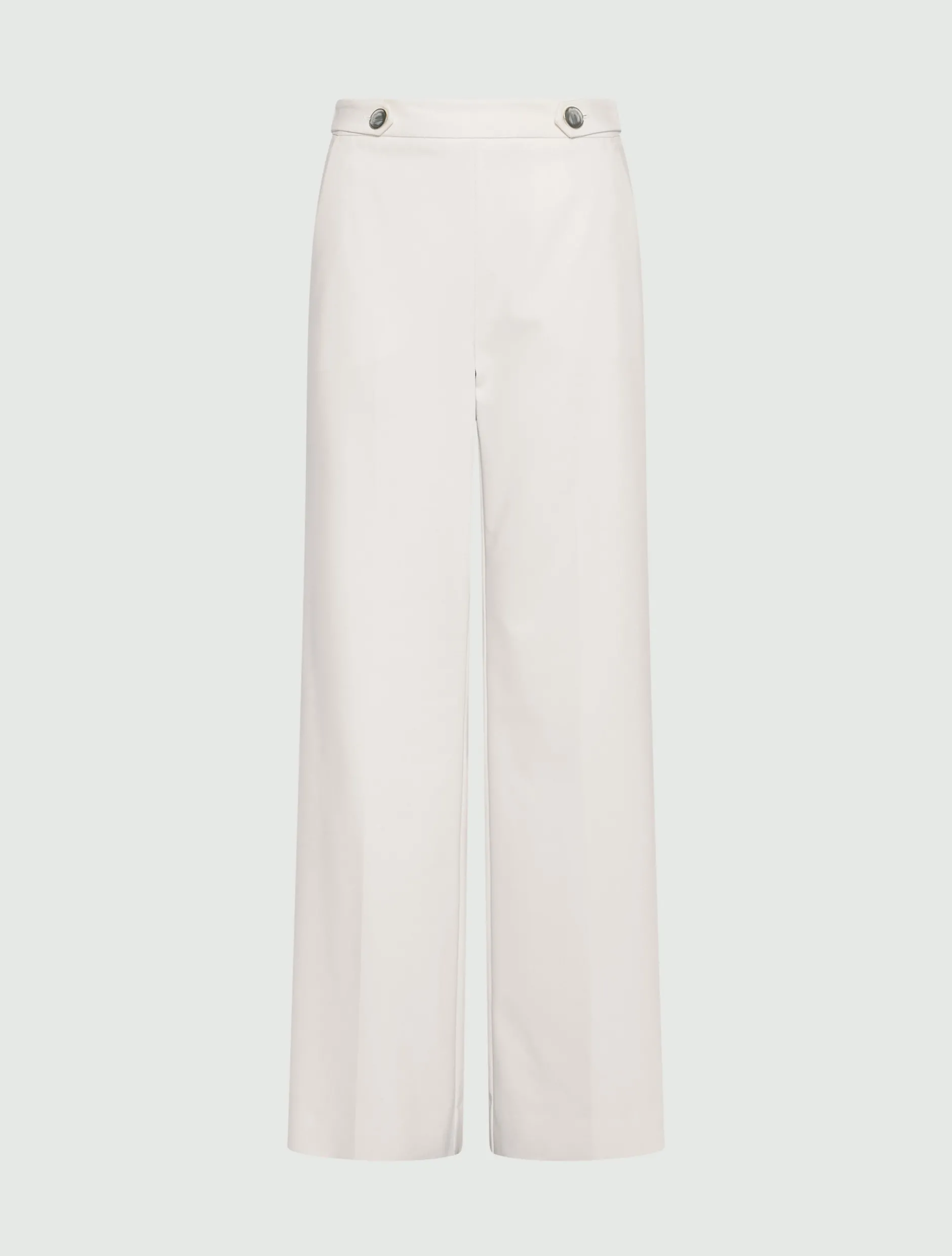 Pantalone in misto cotone stretch - BIANCO
