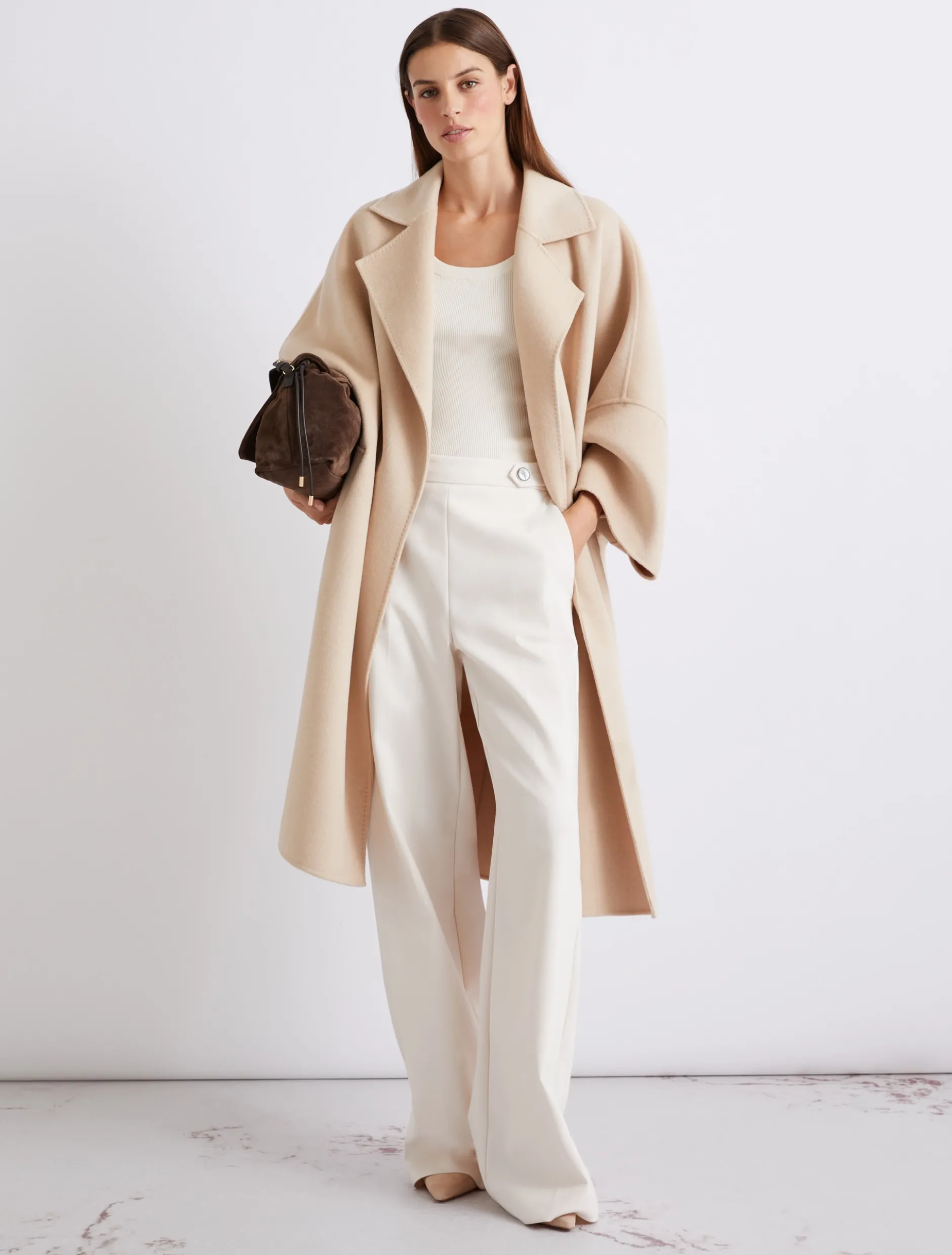 Pantalone in misto cotone stretch - BIANCO