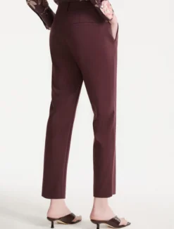 Pantalone in misto cotone stretch - BORDEAUX