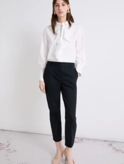 Pantalone in misto cotone stretch - BLU
