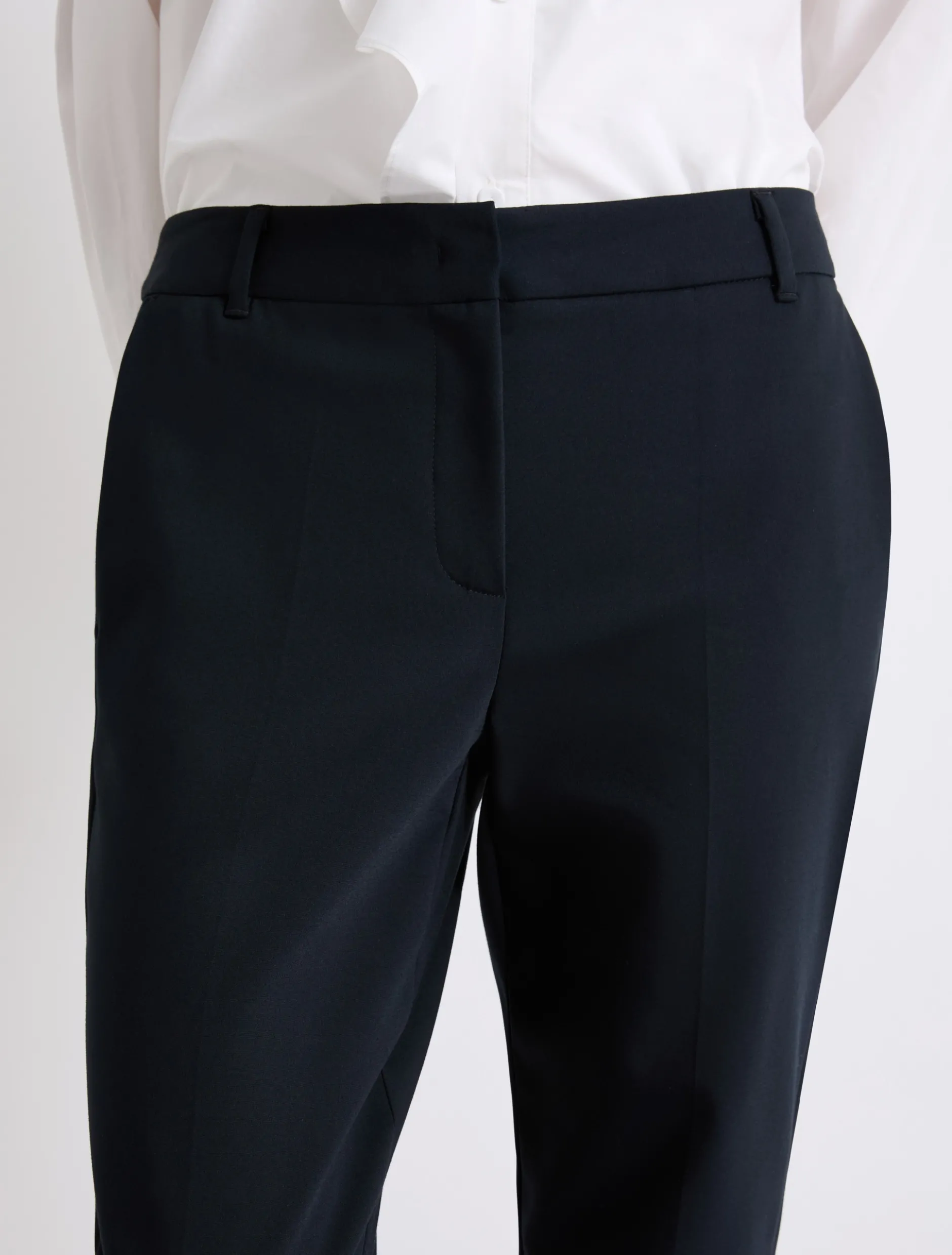 Pantalone in misto cotone stretch - BLU