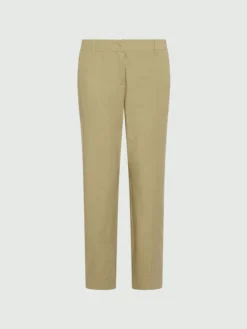 Pantalone in popeline stretch - KAKI