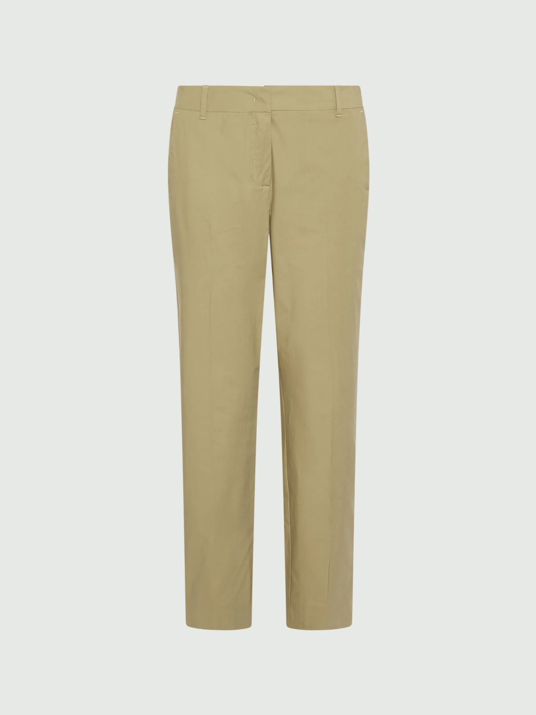 Pantalone in popeline stretch - KAKI