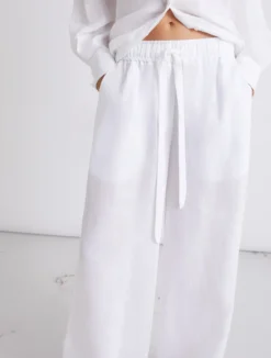 Pantalone in puro lino - BIANCO OTTICO