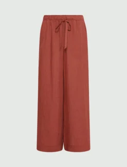 Pantalone in puro lino - MATTONE ROSSO