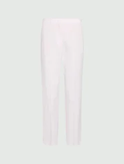 Pantalone in viscosa e lino stretch - ROSA