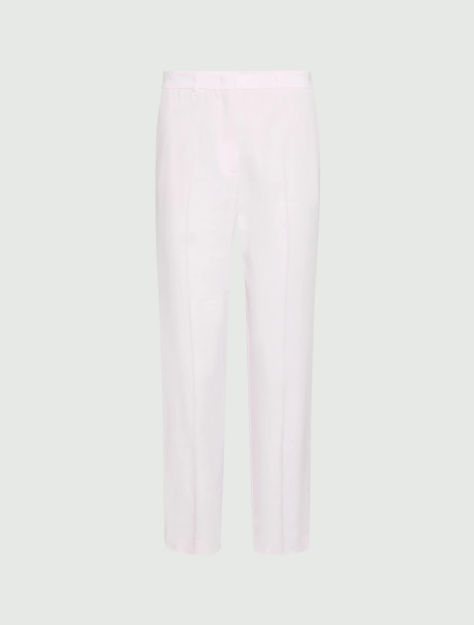 Pantalone in viscosa e lino stretch - ROSA