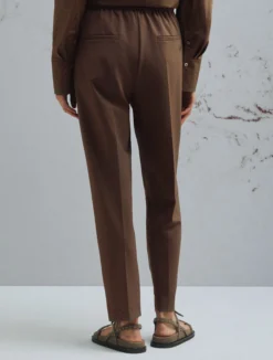 Pantalone slim - MARRONE