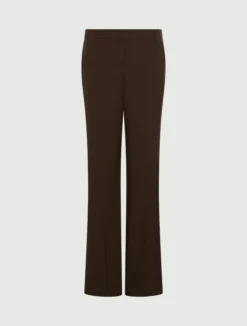 Pantalone stretch in misto viscosa - MARRONE