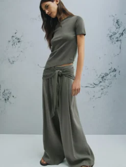 Pantalone svasato - VERDE
