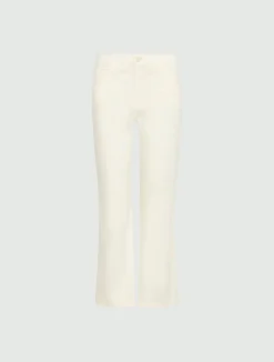 Pantalone 5 tasche flare crop - BIANCO LANA