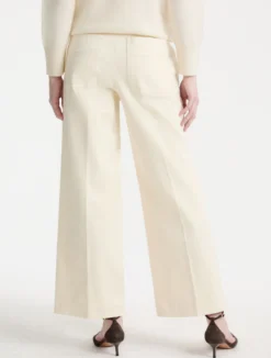 Pantalone wide leg crop - PANNA