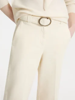 Pantalone wide leg crop - PANNA