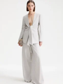 Pantalone wide leg - GRIGIO CHIARO