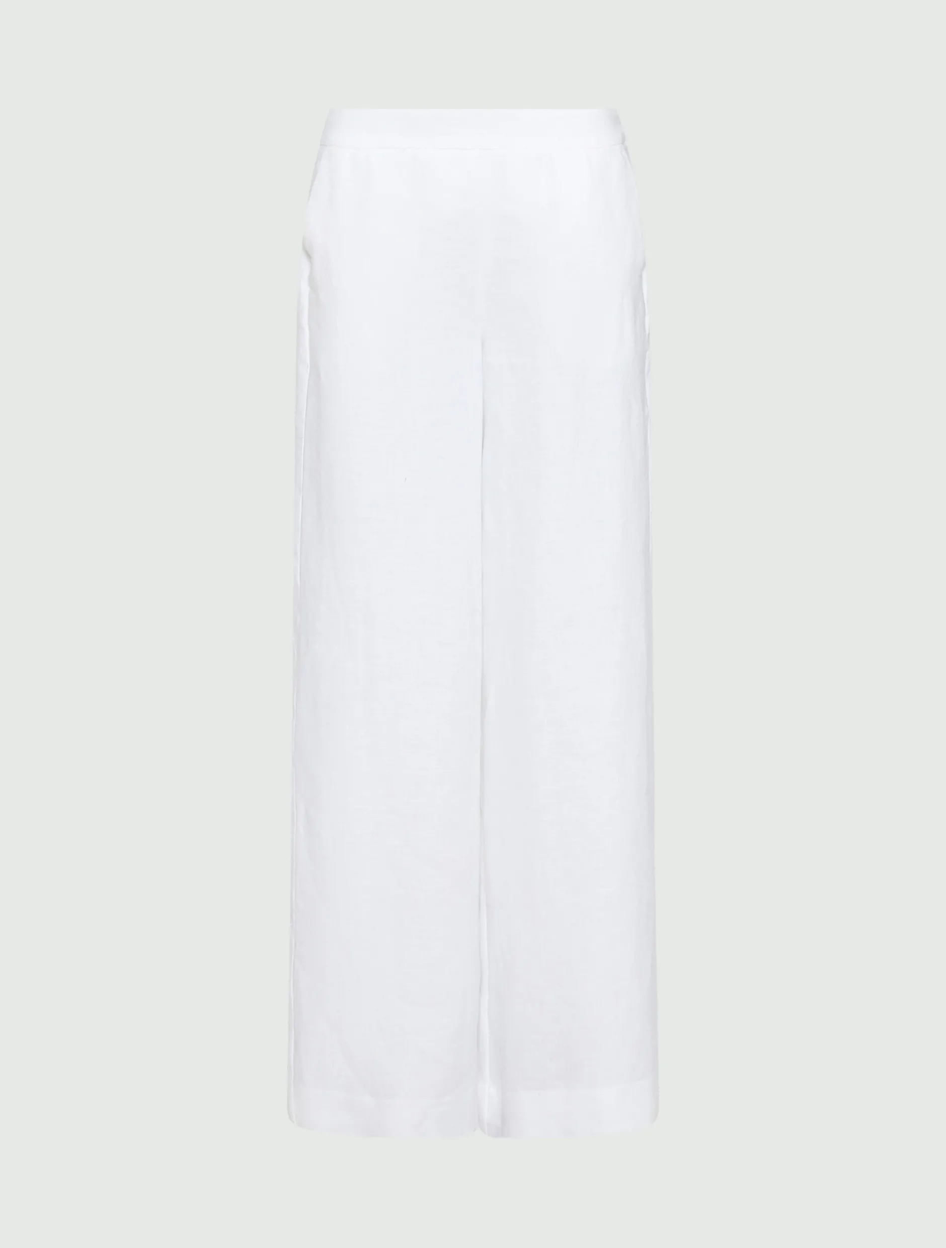 Pantalone wide leg in lino - BIANCO OTTICO