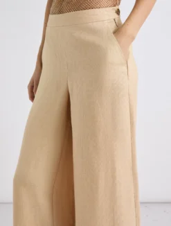 Pantalone wide leg in lino - DAINO