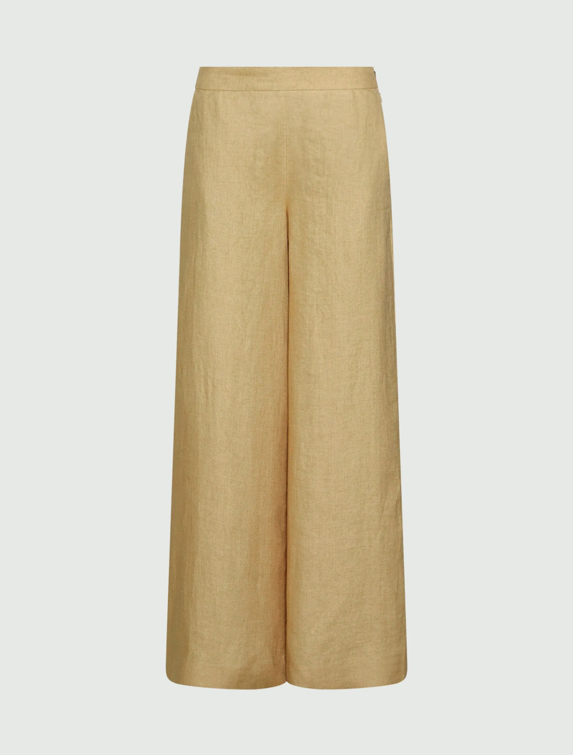 Pantalone wide leg in lino - KAKI